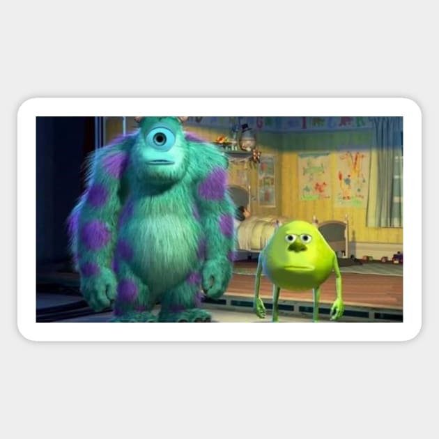 Mike Wazowski and Sully Face Swap Meme Sticker by artsylab